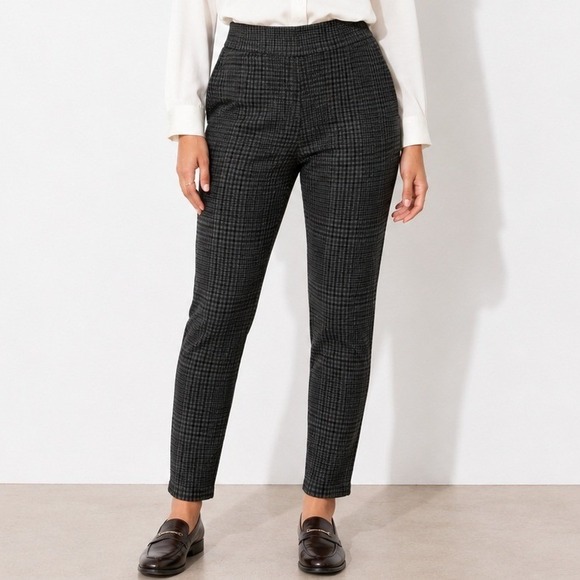 By Anthropologie Pants - Sanctuary for Anthropologie Womens Grey Plaid Pull On Stretch‎ Skinny Pants Sz S